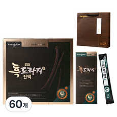 영진약품 흑도라지 진액 스틱 선물세트 + 쇼핑백, 60개, 15g