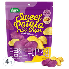 HARU Crispy Chips 香甜地瓜綜合薯片, 4個, 80g