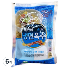 복만네 쇠고기 소스 국물 팩 냉면육수, 6개, 340g