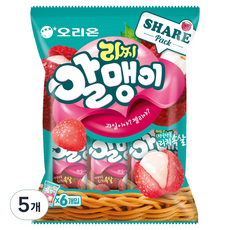 오리온 리찌알맹이 젤리 6개입, 216g, 5개