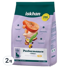 이즈칸 키튼 캣 퍼포먼스 건식사료, 연어, 2.5kg, 2개