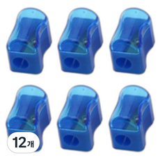 Blacktree 簡約彩虹便攜式削鉛筆機, 12個, 藍色