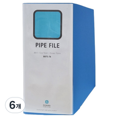 문화산업 A4 파이프 바인더 군타입 100 x 70 mm B875-7A, 청색, 6개