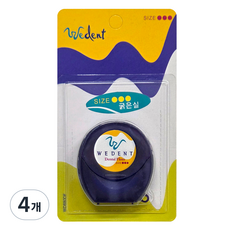 WEDENT 威登 一般牙線 粗線 海軍藍, 4個, 1入, 41m
