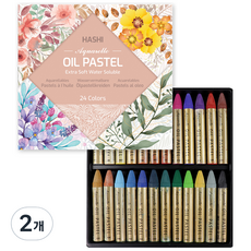 하시 수채 오일 파스텔, 24색, 2개