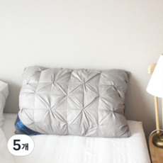Logro 頂級雲朵飯店枕頭, 灰色, 5個