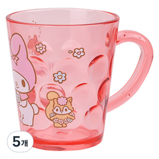 릴팡 산리오 투명 도트 양치컵 KU8618, 마이멜로디, 5개