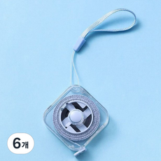 윤더픽 키링 줄자 블루, 6개, 150cm