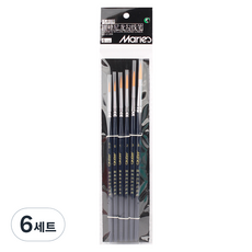 Maries Sina Art 尼龍細筆刷 6件組 G1206, 6套, 00號, 0號, 1號, 2號, 3號, 4號