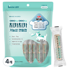닥터조이 강아지 치카치카 기능성 덴탈껌, MSM 관절 건강, 140g, 4개