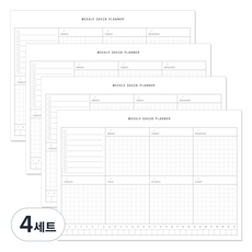 데얼스 스케줄러 20매 4p, 위클리체크, 4세트