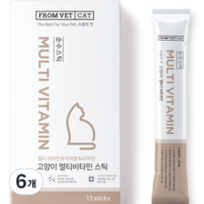 프롬벳 고양이 순수스틱 멀티비타민, 12회분, 종합영양제, 6개