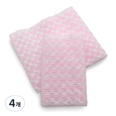 Oceantowel 磨砂方形沐浴巾, 寶寶粉, 2個, 2入