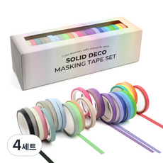 리코즈 솔리드 데코 마스킹 테이프 5mm x 3m 27종 세트, 올데이, 4세트
