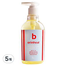 오린힐 비건인증 바디 워터링 샤워젤 로즈마리, 5개, 400ml