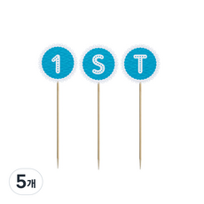 와니데코 미니파티픽 데코용품 1ST, 1개입, 5개, 스카이블루