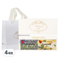 알카미아비누 비누 라벤다 200g + 리몬 200g + 선물상자 아이보리 세트 + 쇼핑백, 4세트