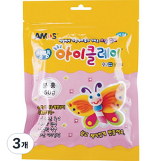 아모스 탱탱 아이클레이 파우치, 분홍, 50g, 3개