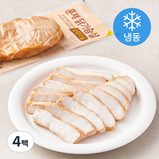굽네 훈제 닭가슴살 슬라이스 오리지널 (냉동), 100g, 1개입, 4개