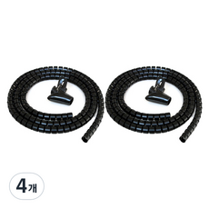 Lifesalim 蛇型電線整理套, 黑色, 4個