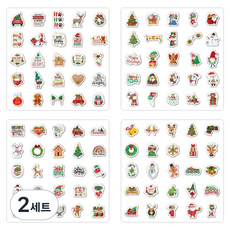 Inp 聖誕節防水PVC手帳裝飾貼紙 PV25-04 25張 x 4款組合, 聖誕老人 04, 2套