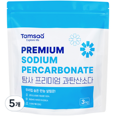 탐사 프리미엄 과탄산소다 산소계 표백제 국내산 프리미엄 원료, 3kg, 5개