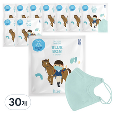 블루본 아이노우 썸머라인 새부리형 컬러마스크 소형, 1개입, 30개, 민트