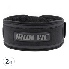 ironvic 健身護腰帶 腹壓帶 重量訓練, 2個, 黑色