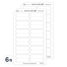 PLEPIC Colorfit 索引標籤貼紙 L, 1入, 6個