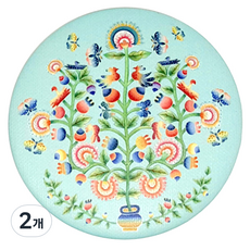 雙面手鏡刺繡 75 x 75 毫米, 薄荷, 2個