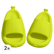 살림제작소 푹신말랑 바나나 슬리퍼, 그린, 2개