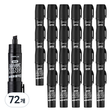 Lineplus Magic King 7-8mm 大容量油性麥克筆, 黑色, 72個