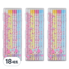 산리오캐릭터즈 8본 연필 케이스 마이멜로디 B, 핑크, 18세트