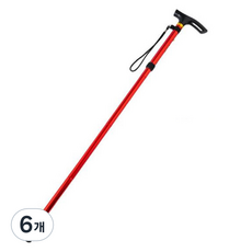 디페이브 트렌디 노인 어르신 지팡이 레드, 6개