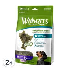 웰니스윔지스 강아지 밸류백 소프트본 간식 XS, 치석관리, 420g, 2개