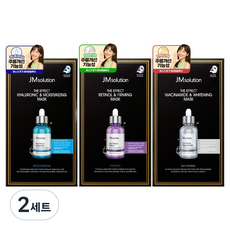 제이엠솔루션 더 이펙트 히알루로닉 수분 마스크팩 10p + 레티놀 탄력 마스크팩 10p + 나이아신아마이드 화이트닝 마스크팩 10p 세트, 2세트