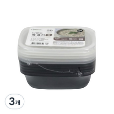 스완 다용도 죽용기 블랙 중형 720ml, 3개, 5개입
