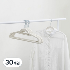 comet 植絨防滑衣架, 白色, 30入