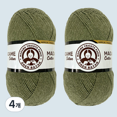 DIKTAS Madame Cotton棉質混紡毛線 2入, 055 橄欖, 4個