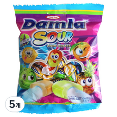 담라 타야스 사워 소프트캔디, 90g, 5개