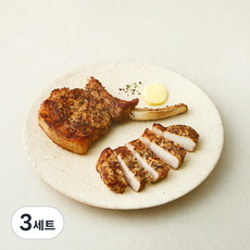 푸드올 미네랄포크 한돈 BBQ 두끼도끼 스테이크 B 460g + 버터 5g 세트, 465g, 3세트
