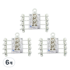 스내지 치마 바지걸이 4p, 화이트, 6개