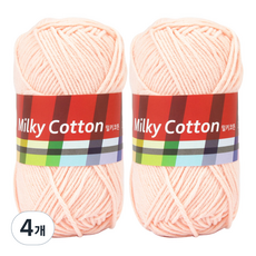 brandyarn Milky Cotton 紅標棉混紡編織線, 4個, 31 裸色