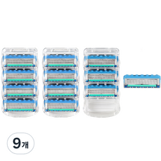 Onbeu吉列替換優質貼合5層刮鬍刀片 Fusion Proglide Power, 4入, 9個