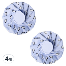 暖心商店 防水冷熱冰敷袋 藍色企鵝 小(14.5cm), 4個