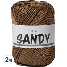 yarna 샌디 뜨개실, 6 브라운, 2개