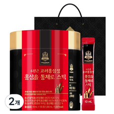 고려홍삼중앙회 6년근 고려홍삼정 홍삼을 통채로 스틱 +쇼핑백, 1L, 2개