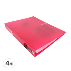 알파 비비드 컬러칩 D링바인더 A4 3공 3cm, 분홍, 4개