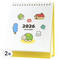 PINKFOOT 2026 幸福雞 桌上型角色日曆, 混合顏色, 2個