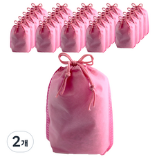 부직포 복주머니 더스트백 16 x 25 cm 25p, 핑크, 2개